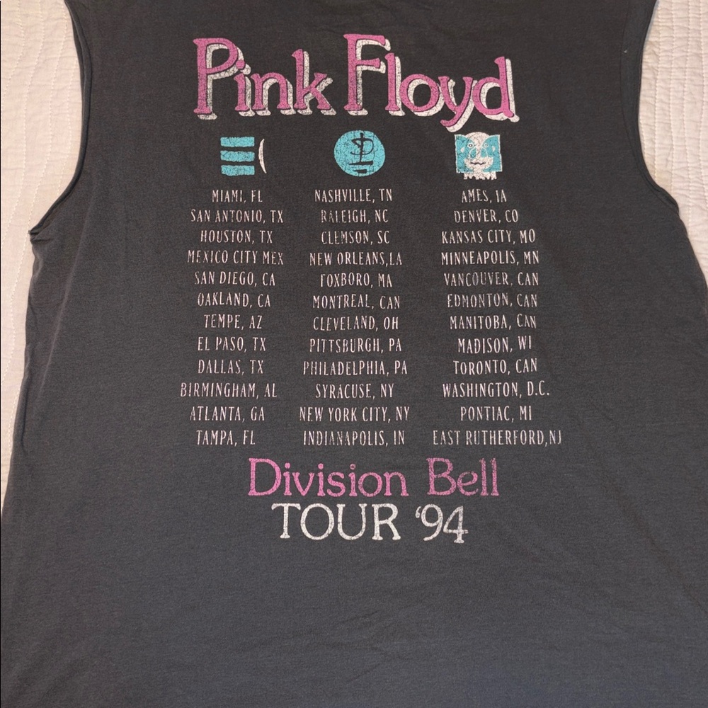 Pink Floyd "Division Bell Tour '94" sleeveless t-shirt with 2 pairs of socks - Picture 6 of 9